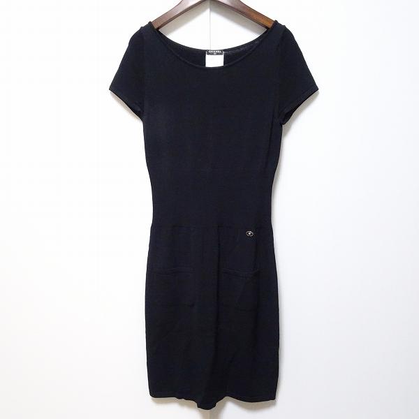 CHANEL（シャネル） #spc ワンピース 36 黒 ニット 半袖 ヴィンテージ
