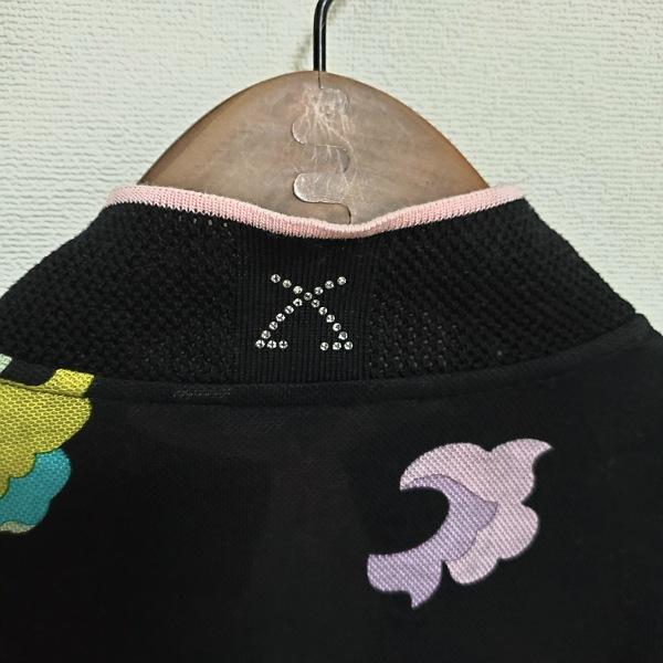 LEONARD #apc レオナールスポーツ SPORT ポロシャツ 42 黒 長袖 花柄  