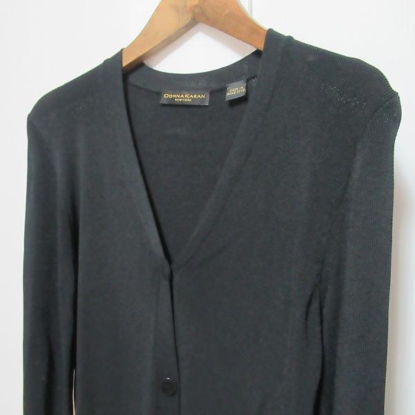 DKNY #anc ダナキャラン DONNAKARAN カーディガン S 黒 無地 