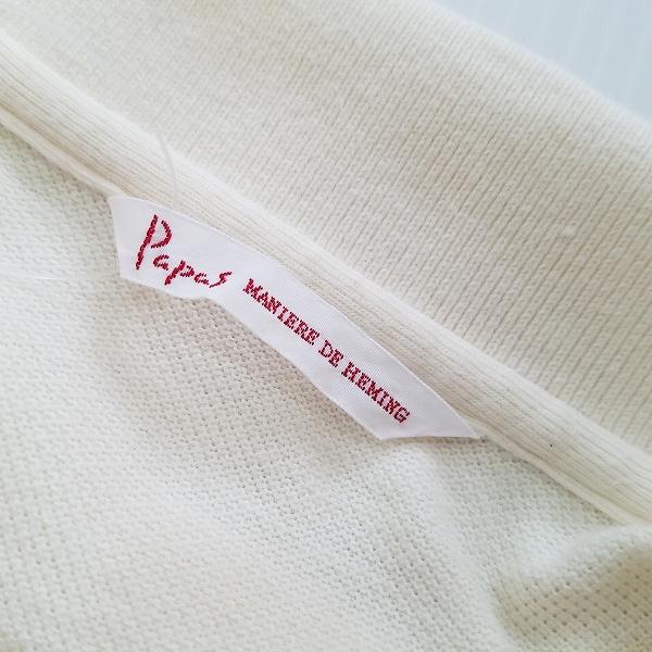 PAPAS #spc パパス Papas ポロシャツ M アイボリー 半袖 ゴルフ