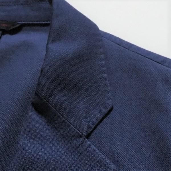 PAPAS #anc パパス Papas ジャケット 48 紺 S3B 段返り 薄手 麻 PAPAS #anc パパス Papas ジャケット 48 紺 S3B 段返り 薄手 麻