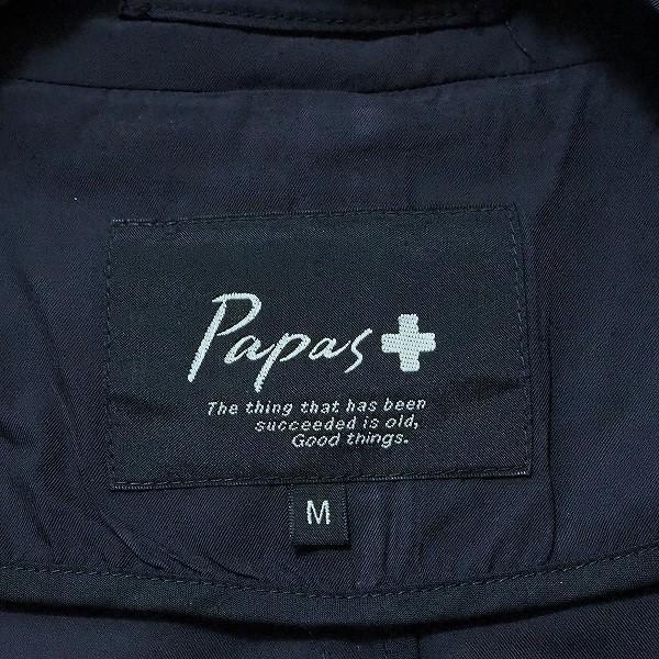 #apc パパス プラス Papas + コート M 紺 ステンカラー メンズ [797672]
