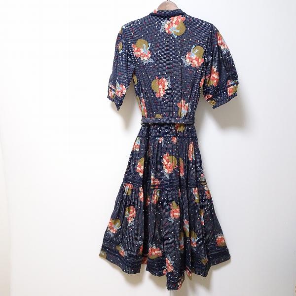 PINK HOUSE #spc ピンクハウス PINKHOUSE ワンピース 紺 白 半袖 PINK HOUSE #spc ピンクハウス PINKHOUSE ワンピース 紺 白 半袖