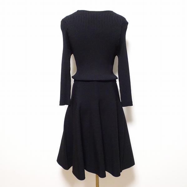 anc トゥービーシック TO BE CHIC ワンピース 40 黒 ニット リブ  