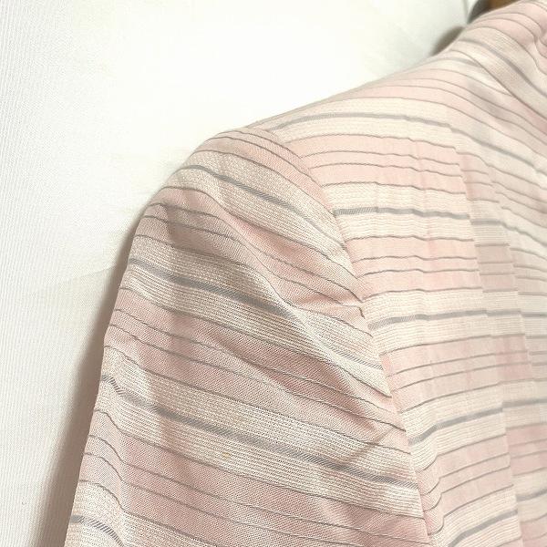 新品　銀座マギー　幾何学模様の半袖ワンピース snc 銀座マギー ワンピース 半袖 ボーダー ロング 9 ピンク レディース