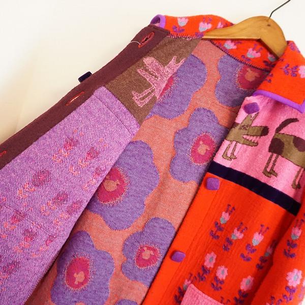 wnc アルベロベロ ALBEROBELLO コート 赤 ピンク 紫 ニット モヘヤ混