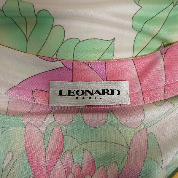 apc レオナール LEONARD チュニック 42 マルチ 花柄 シルク 長袖 