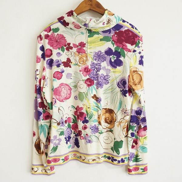 LEONARD #anc レオナール カットソー LL アイボリー マルチ 花柄  