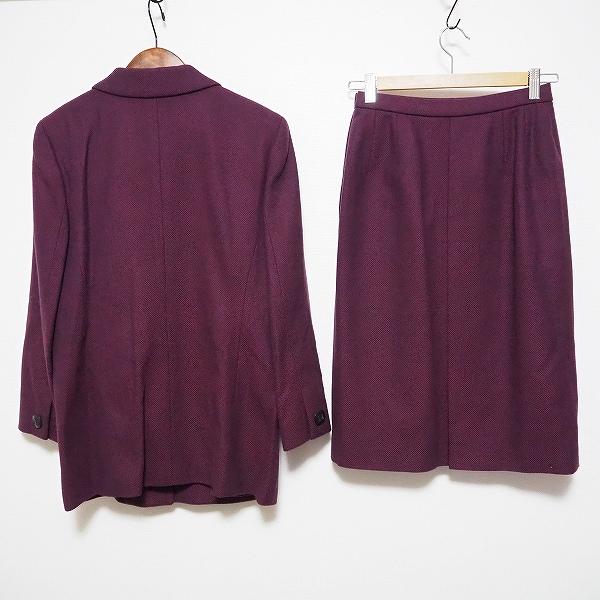 Leilian（レリアン） #wnc スカートスーツ ボルドー 紺 MIX ツーピース