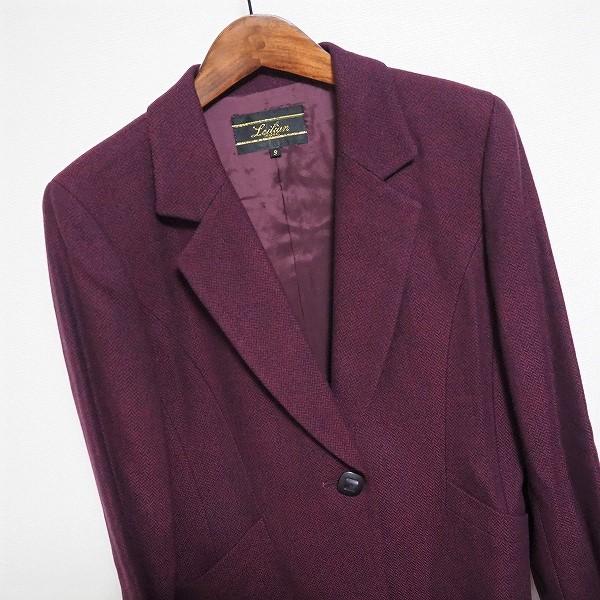 Leilian（レリアン） #wnc スカートスーツ ボルドー 紺 MIX ツーピース