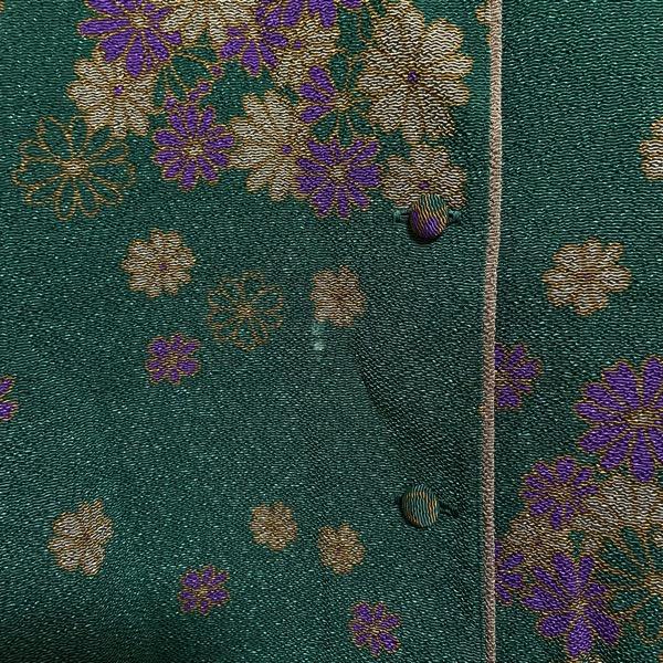 #apc  詩仙堂 ヒトシタムラ ジャケット 緑 ちりめん 花柄 スタンドカラー レディース [804228] |  | 06