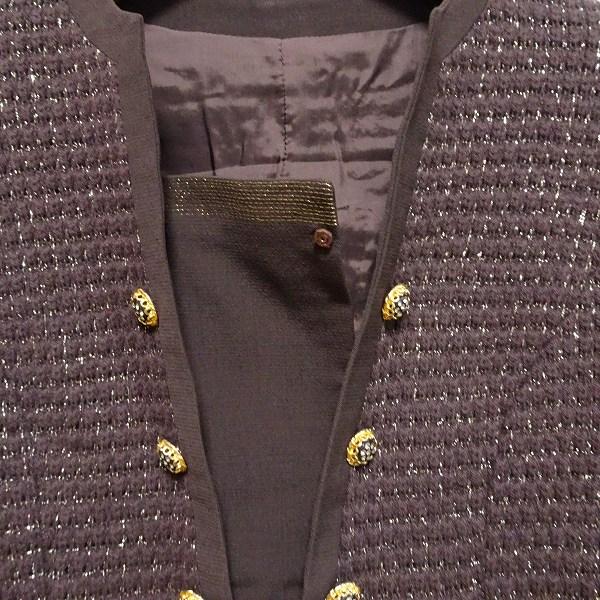 銀座マギー #wnc ギンザマギー スカートスーツ 7 茶 セットアップ ラメ