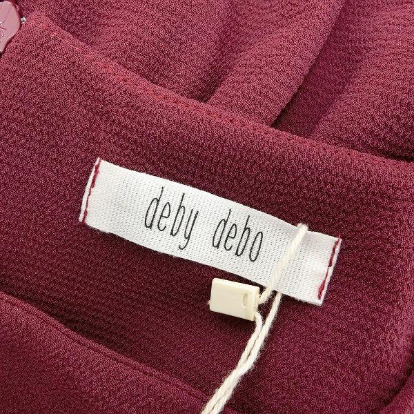 snc SALE デビーデボ Deby Debo ワンピース S ワインレッド 半袖 タグ 