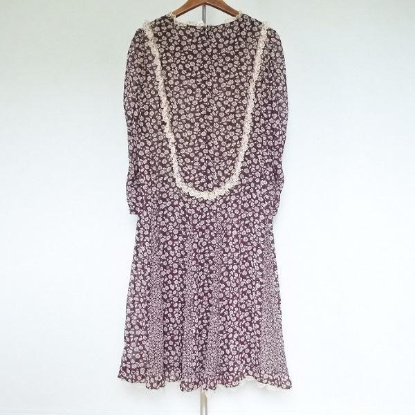 anc ノンノンドール nonnondorl ワンピース ボルドー ベージュ レース  