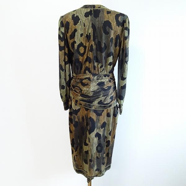 LEONARD #apc レオナール ワンピース M 茶系 黒 カーキ カシュクール  