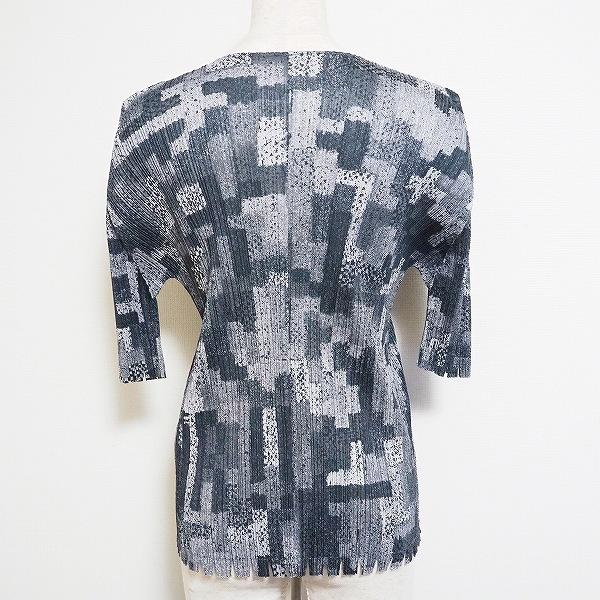 プリーツプリーズ イッセイミヤケ プリーツ カーディガン 半袖 サイズL