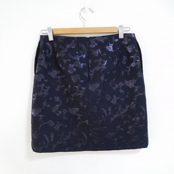 anc SALE アドーア ADORE スカート 36 黒 ラメ ミニ 迷彩 カモフラ 