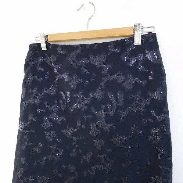 ADORE #anc アドーア スカート 36 黒 ラメ ミニ 迷彩 カモフラ