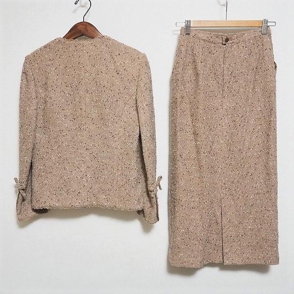 anc インゲボルグ INGEBORG セットアップ S 茶 ツーピース ツイード  