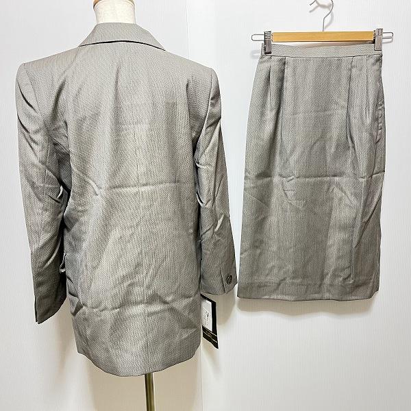 Leilian（レリアン） #anc スカートスーツ 7 グレー系 ロング ドーメル 