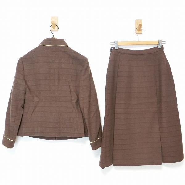 銀座マギー #wxc ギンザマギー スカートスーツ ツーピース 9 茶系 金