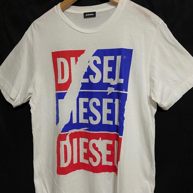 DIESEL #snc ディーゼル Tシャツ カットソー 16 白 青 赤 半袖 DIESEL #snc ディーゼル Tシャツ カットソー 16 白 青 赤 半袖
