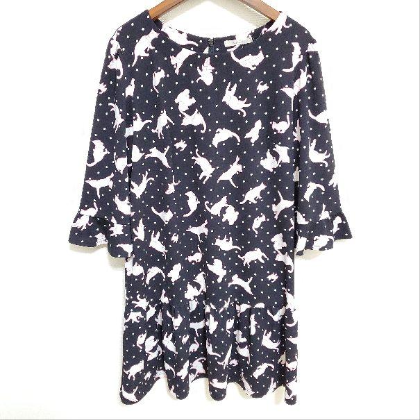 anc ローズティアラ Rose Tiara ワンピース 42 黒 チュニック 犬 猫 