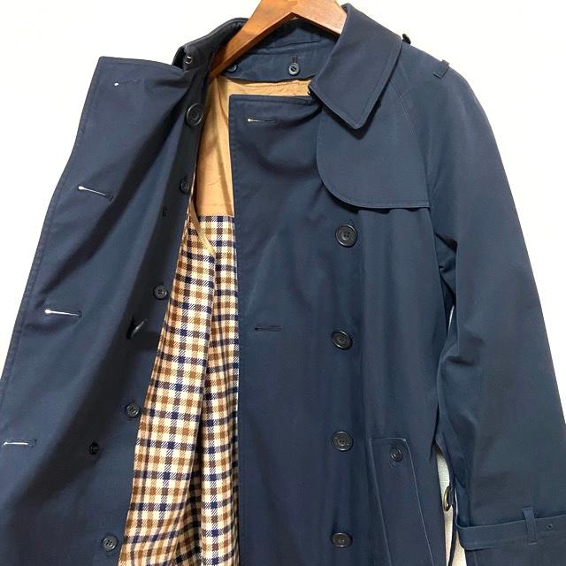 Aquascutum #anc アクアスキュータム コート 5F 紺 トレンチ Aquascutum #anc アクアスキュータム コート 5F 紺 トレンチ