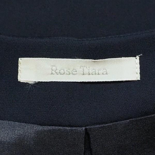#anc ローズティアラ Rose Tiara ワンピース 46 紺 半袖 ビジュー 大きいサイズ レディース [813144]｜acil｜05