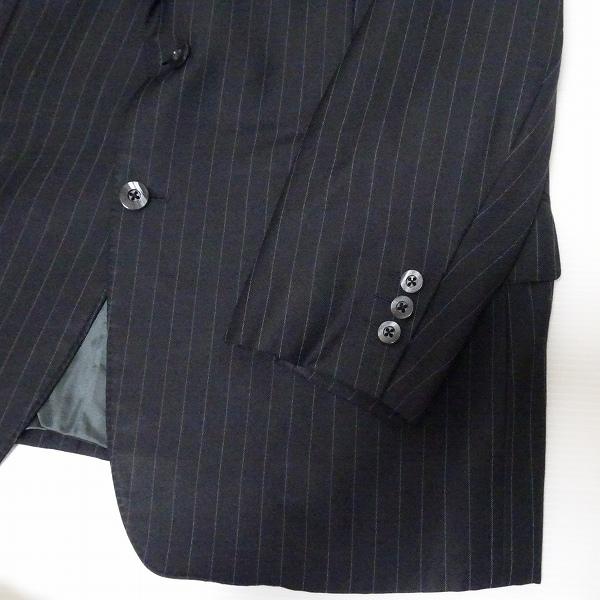 anc ダンヒル Dunhill シングルスーツ S2B 黒系 白 ストライプ 