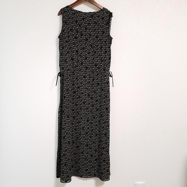 INGEBORG #snc インゲボルグ ワンピース 黒 ノースリーブ ロング 花柄  