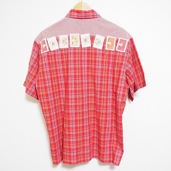 【Karl Helmut】 カールヘルム 半袖シャツ チェック 90 刺繍 Karl Helmut #snc カールヘルム KarlHelmut 半袖シャツ 赤 切替