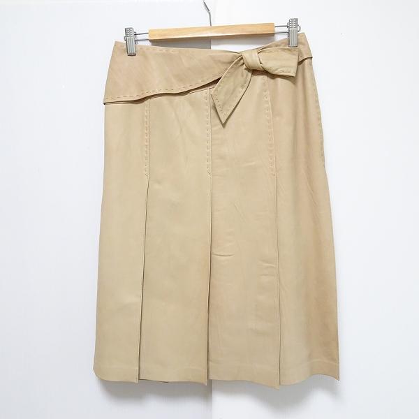 anc インゲボルグ INGEBORG スカート M ベージュ 羊革 ラムレザー  