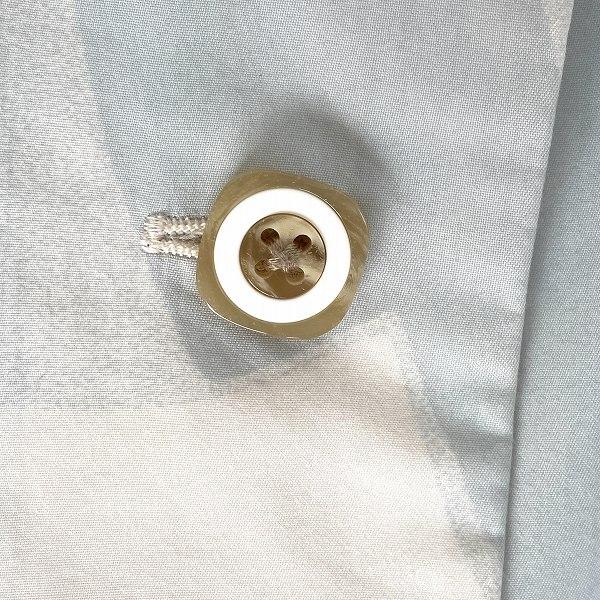 anc イオ io アッシュペーフランス コート 2 白 水色 ノーカラー 薄手  