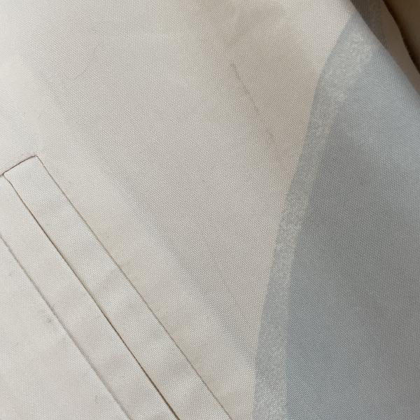 anc イオ io アッシュペーフランス コート 2 白 水色 ノーカラー 薄手  