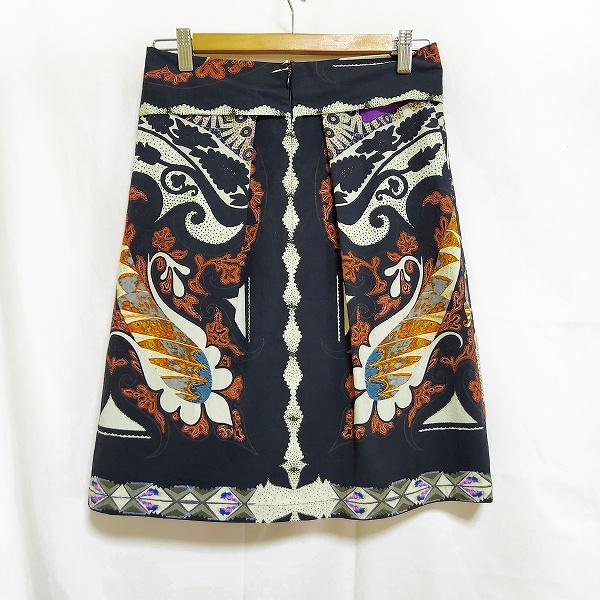 ETRO エトロ ペイズリー タック入り 膝丈スカート ETRO エトロ
