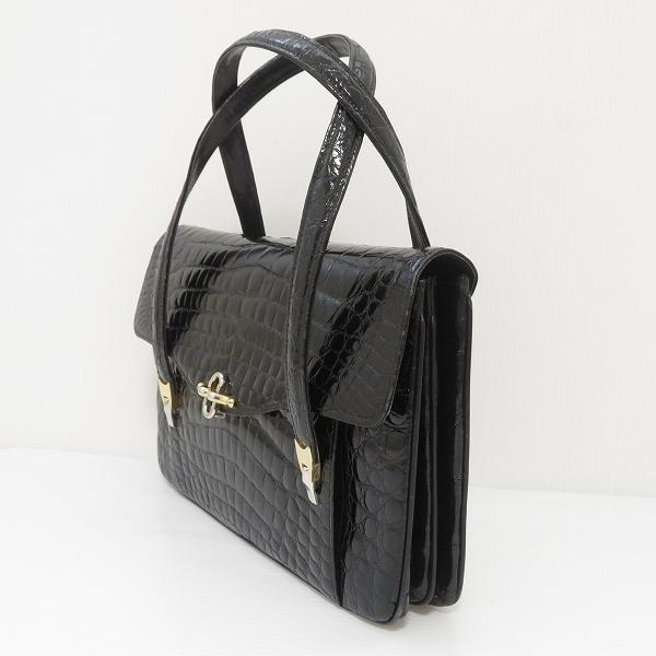 anb ジーノトロンバ Gino Tromba ハンドバッグ クロコダイル