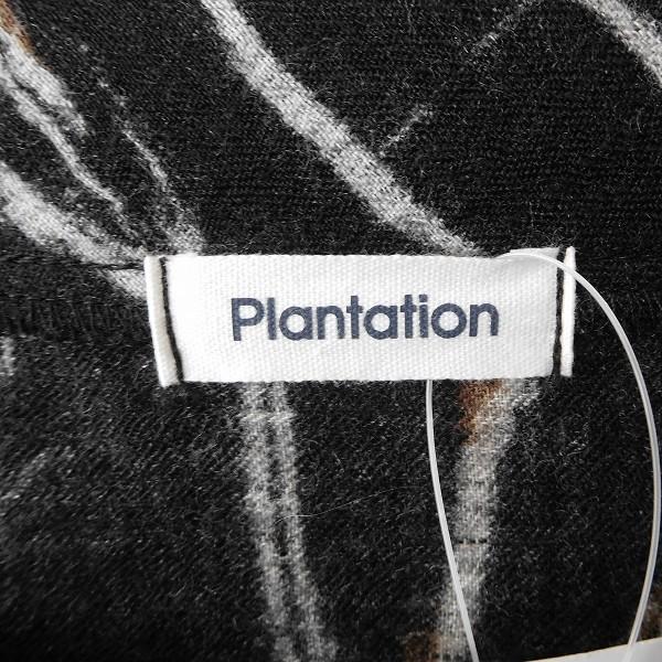 wnc プランテーション Plantation チュニック 黒 白 茶 総柄 ロング 