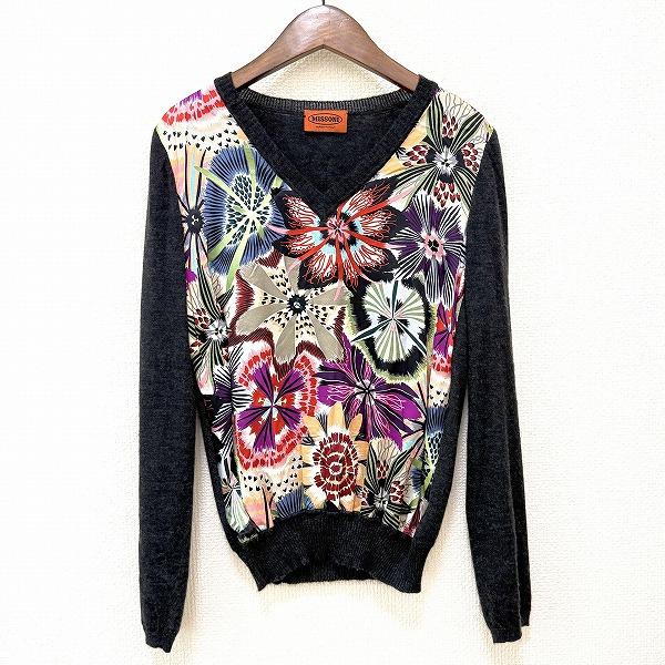 wnc ミッソーニ MISSONI ニット・セーター 42 チャコールグレー マルチ