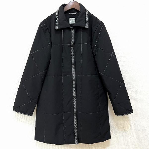 【美品】PLEATS PLEASE　 　ブラックコート　サイズ4 PLEATS PLEASE ISSEY MIYAKE #wpc プリーツプリーズ PLEATSPLEASE
