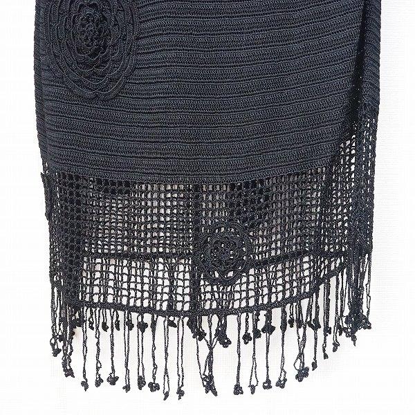 トクコ　ドレス ワンピース　9号 取り外し可能な立体フラワー襟付きレースワンピース