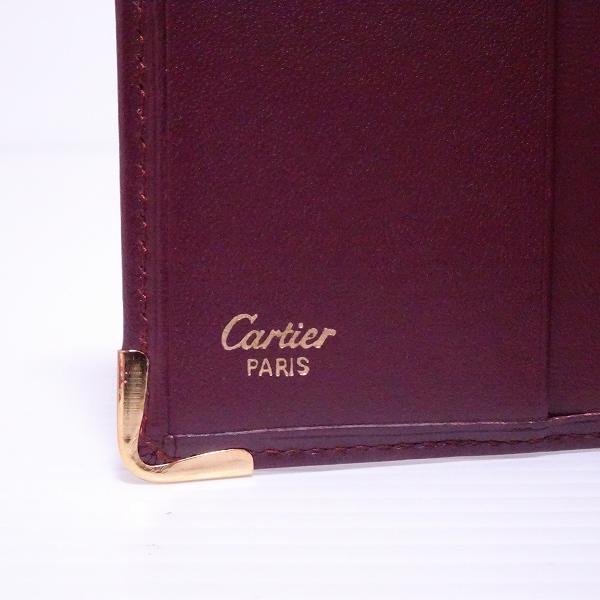 Cartier（カルティエ） #anzw 財布 ボルドー レザー 二つ折り ロゴ