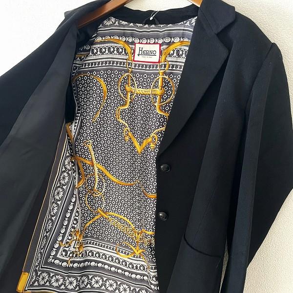 wnc ヘルノ Herno ジャケット 48 黒 カシミヤ イタリア製 大きいサイズ 