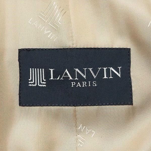 LANVIN #wxc ランバン コート H50-26 茶系 ステンカラー 光沢 LANVIN #wxc ランバン コート H50-26 茶系 ステンカラー 光沢