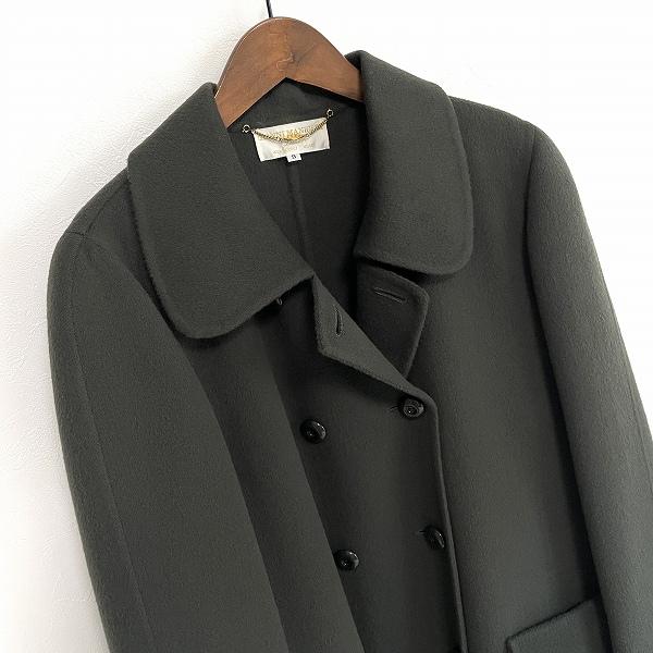 Leilian #wsc レリアン GIANNI MANIGLLA コート 9 緑系 カシミヤ混 