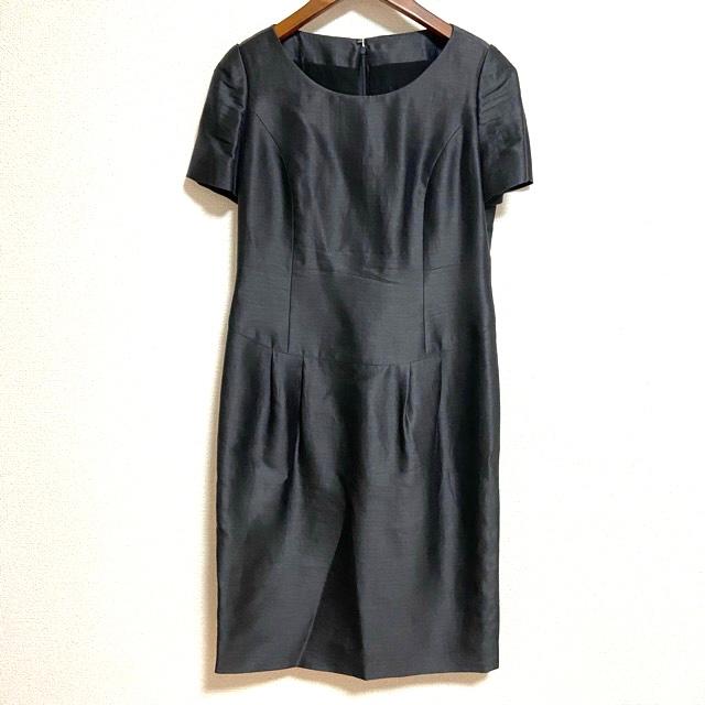 anc ジュンアシダ junashida ワンピーススーツ 9 グレー シルク混 半袖  