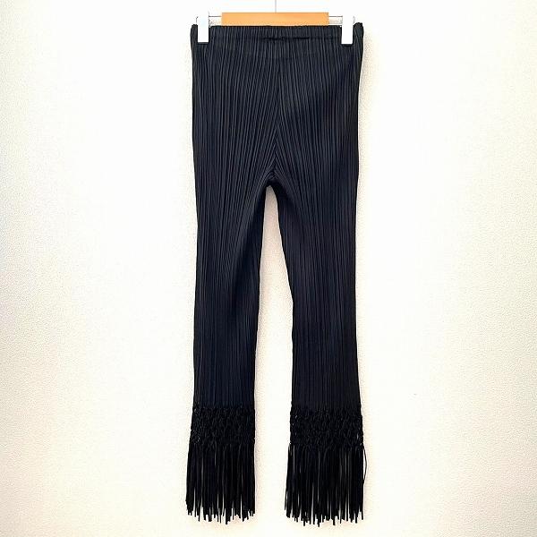 美品 イッセイミヤケ プリーツプリーズ 黒 パンツ 極美品 ISSEY MIYAKE