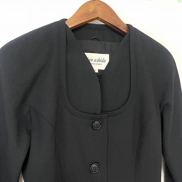 JUN ASHIDA #anc ジュンアシダ junashida ジャケット ノーカラー 7 黒
