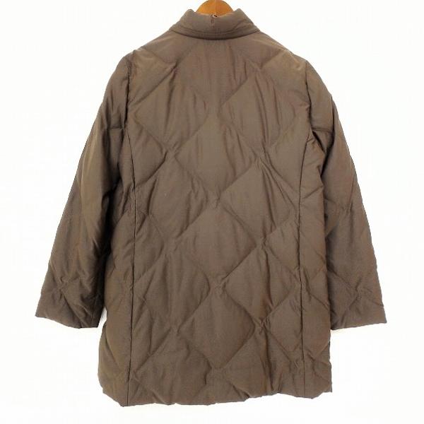 wnc ダックス DAKS ダウンコート 38 茶 ジップアップ ハイネック 