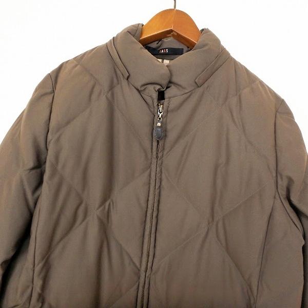 wnc ダックス DAKS ダウンコート 38 茶 ジップアップ ハイネック 
